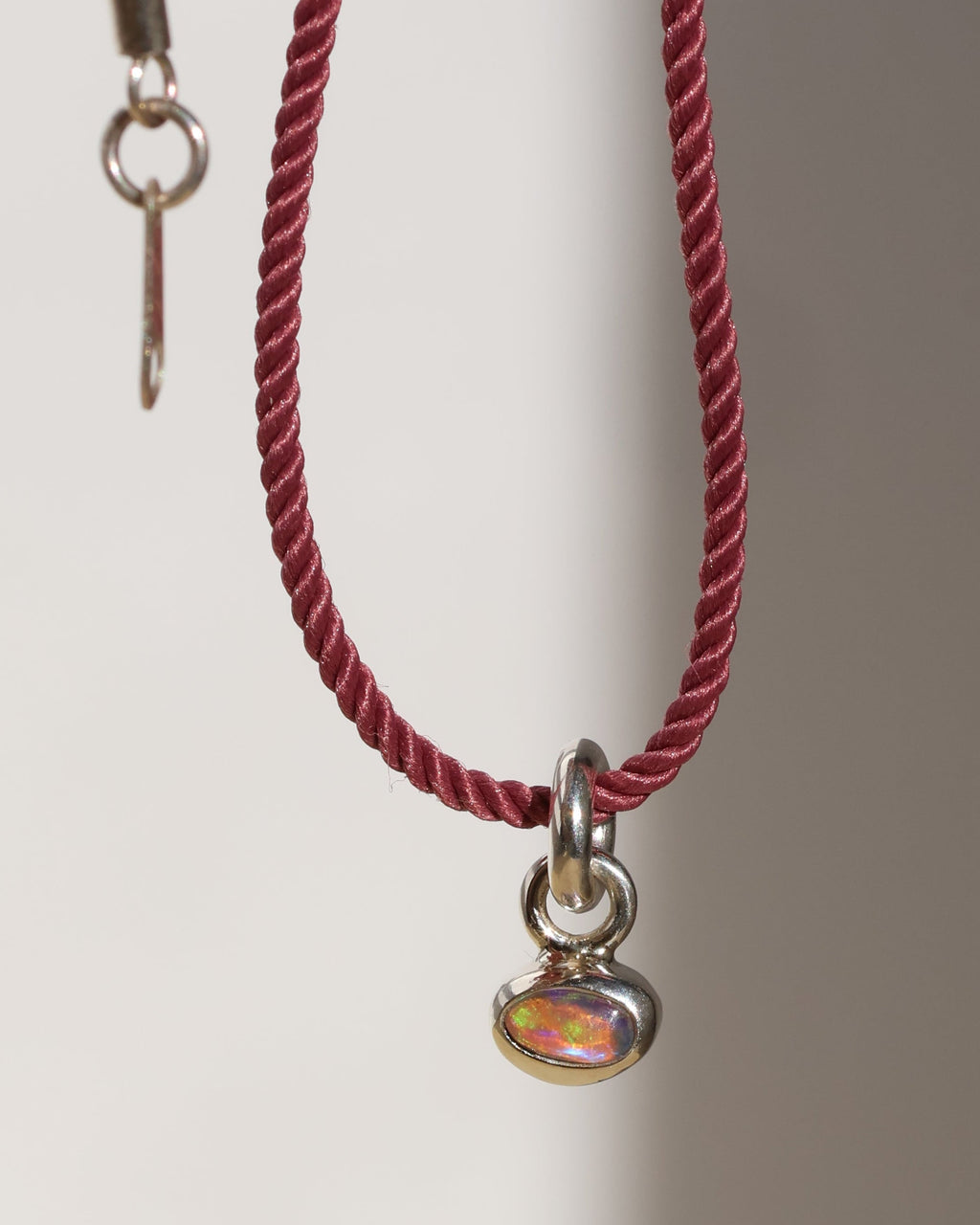 Pink Tiny Opal Pendant Charm