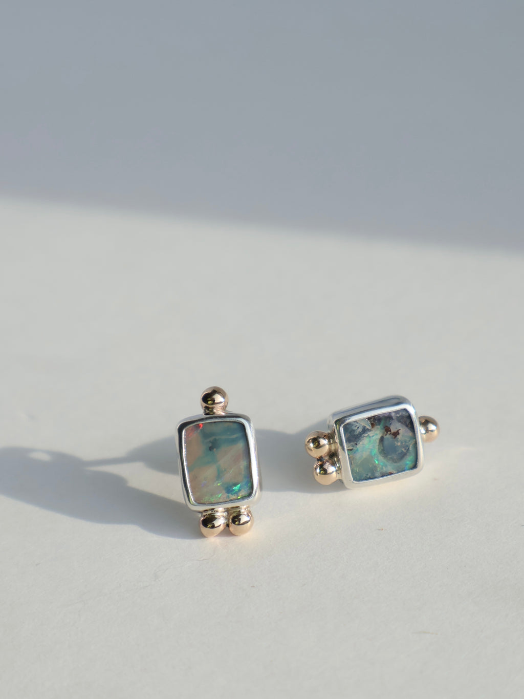 Opal Gold Accent Studs