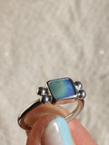 Sea opal ring