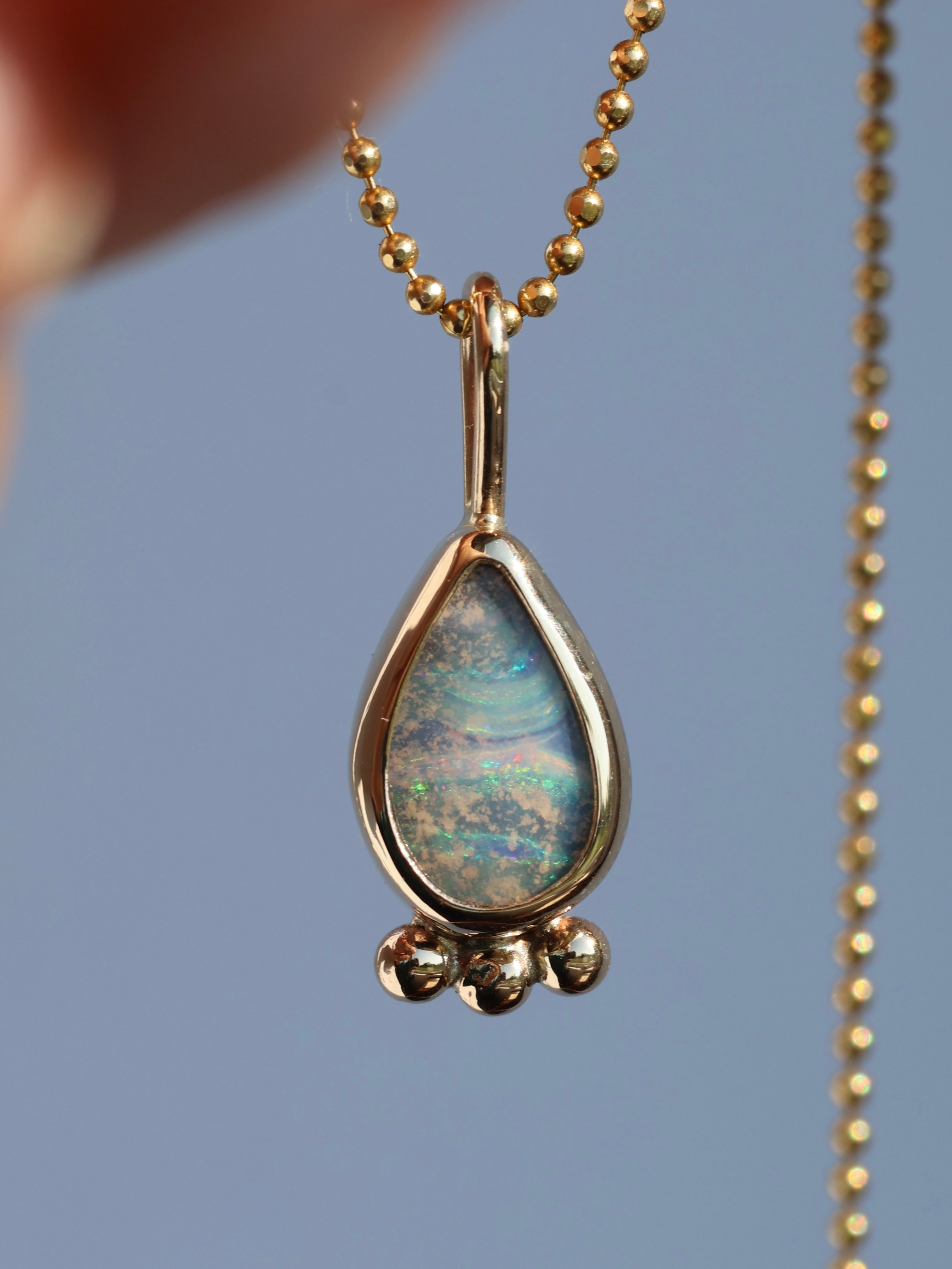 Gold Aussie Opal pendant