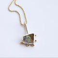 Gold and silver Opal pendant