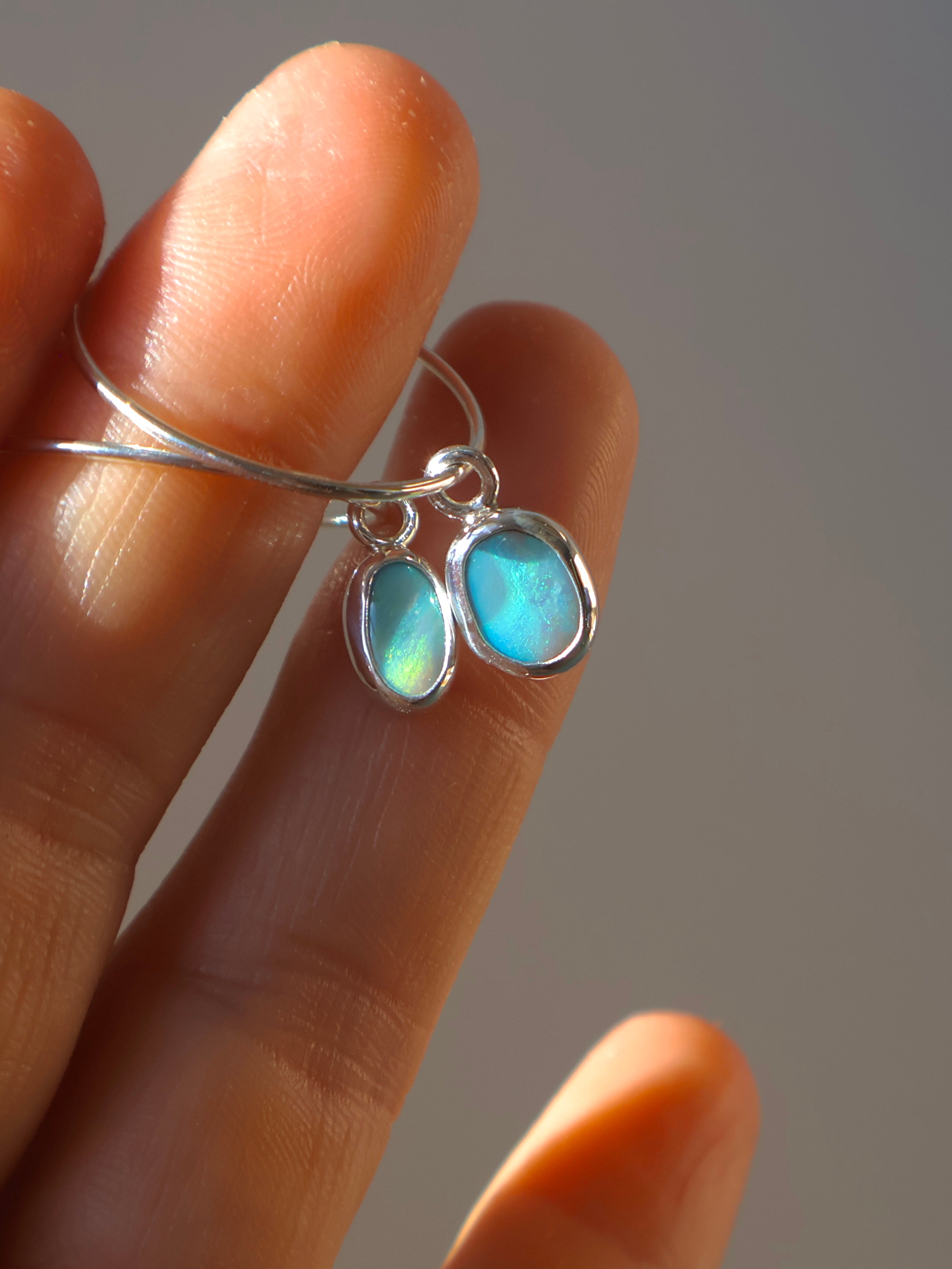 Lighting ridge opal earrings