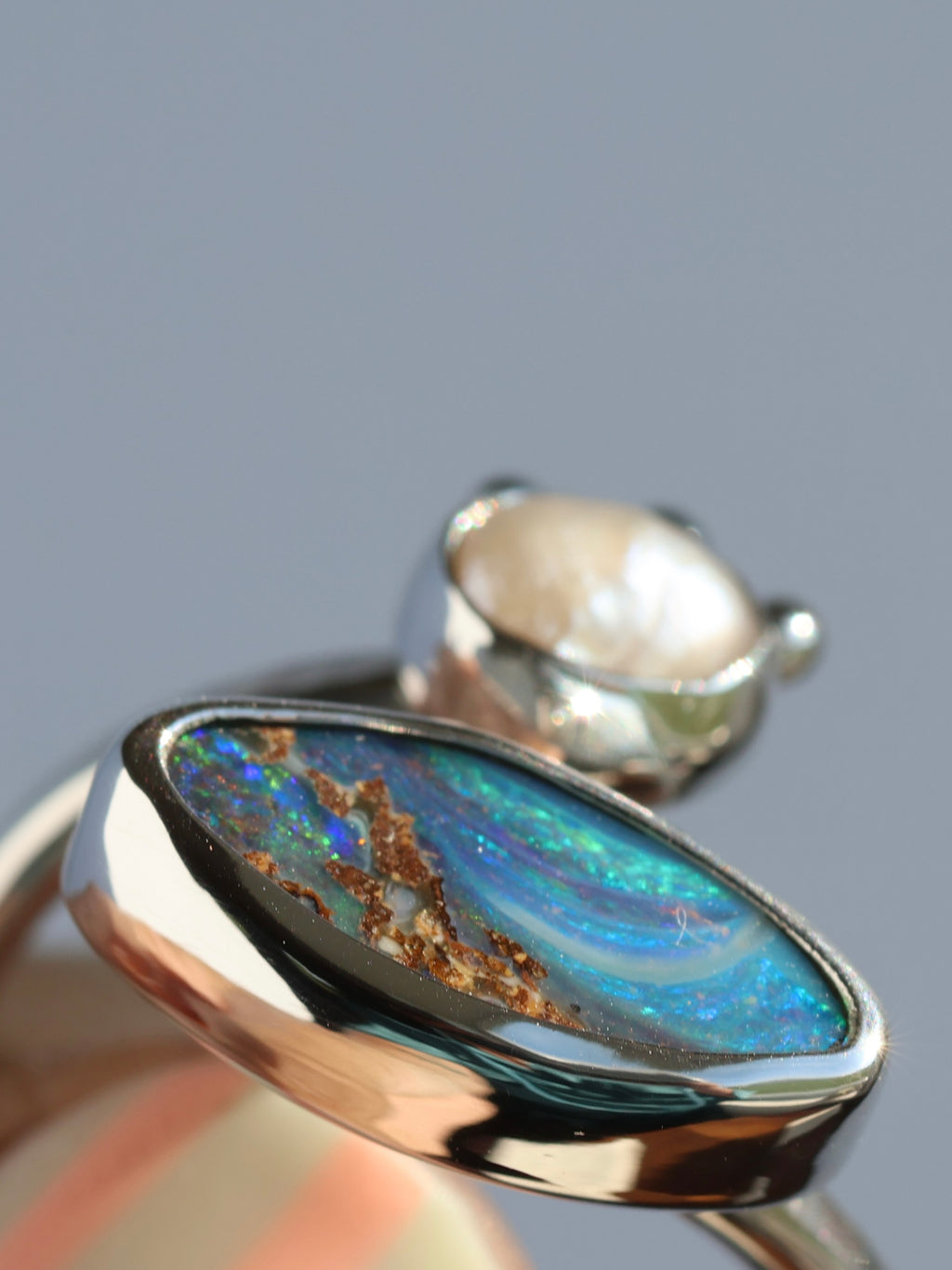 The Driftwood Pearl & Opal Ring