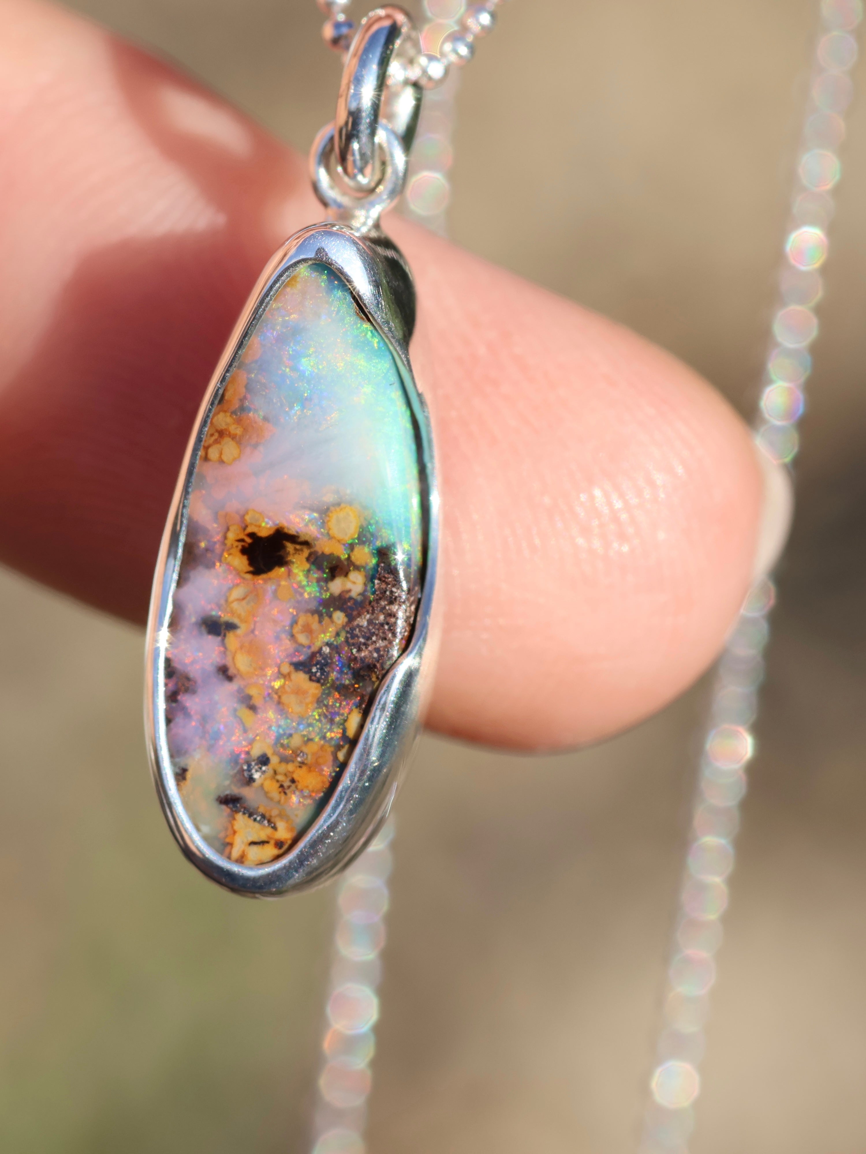 Modern Opal Pendant