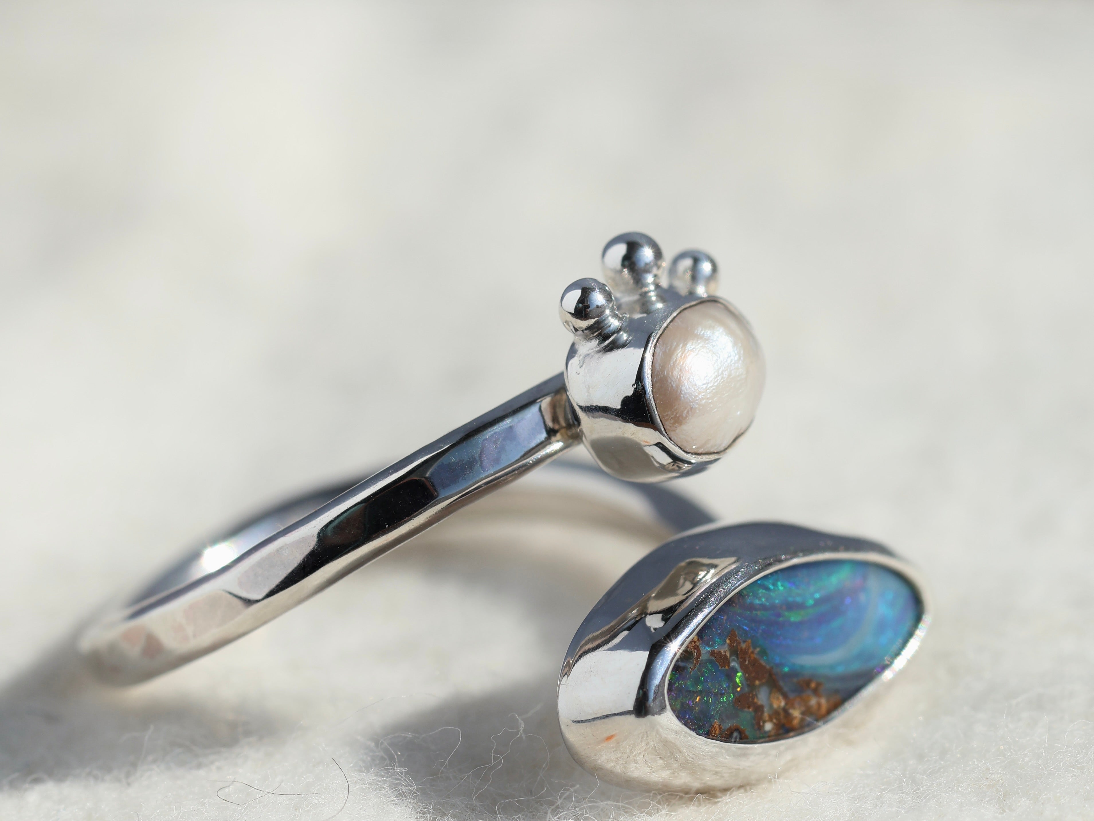 The Driftwood Pearl & Opal Ring