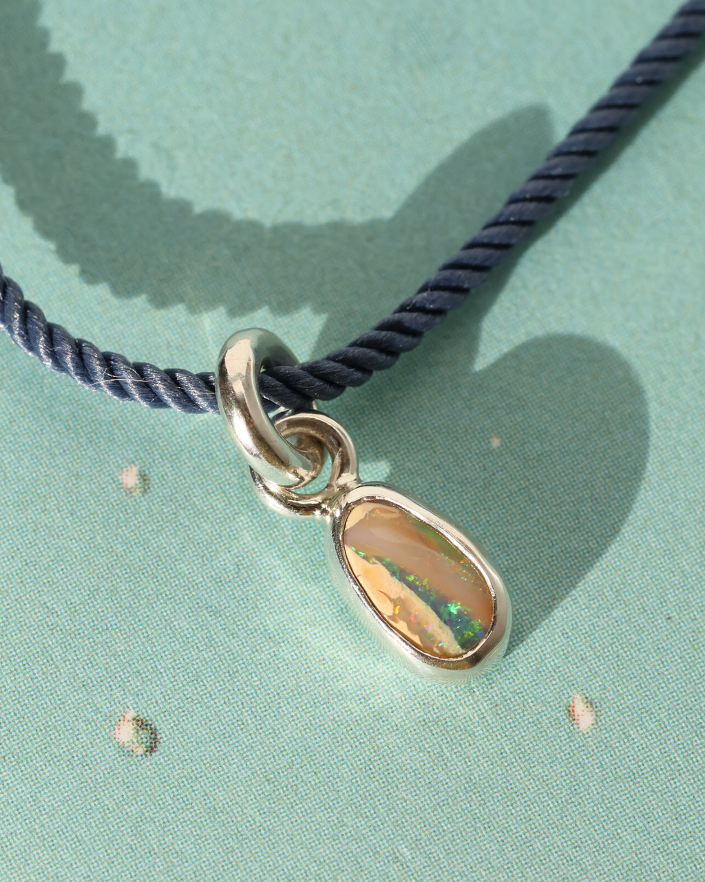 Green Tiny Opal Pendant Charm
