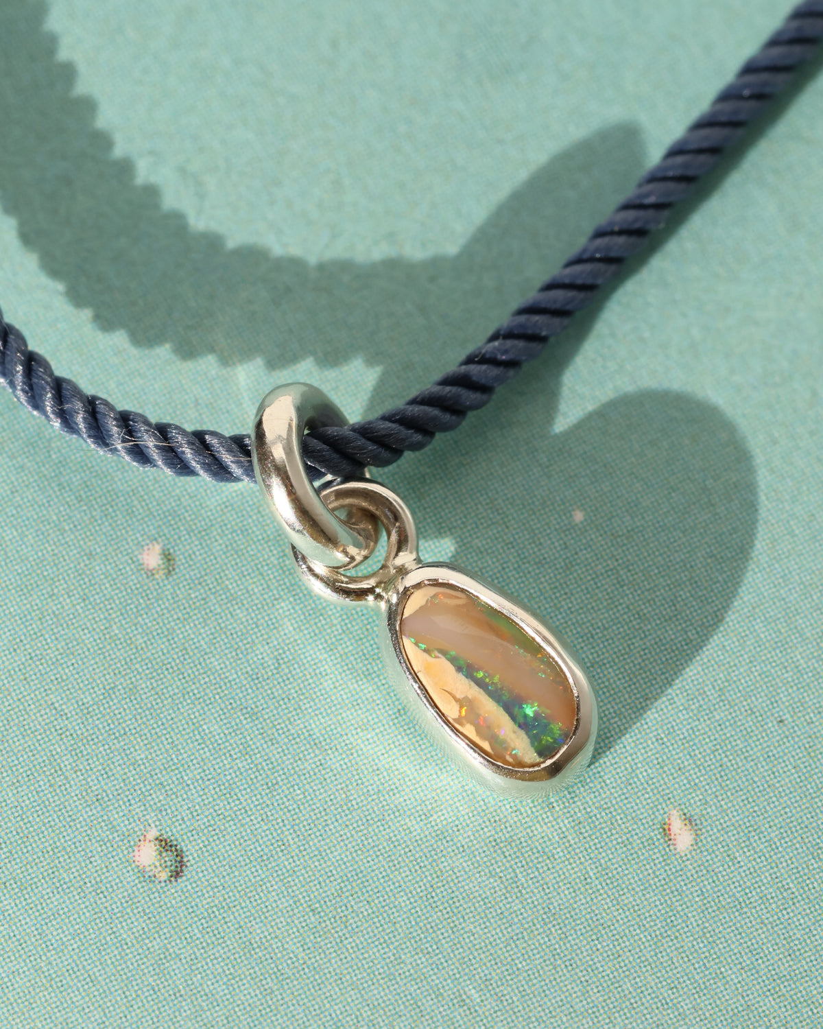 Green Tiny Opal Pendant Charm