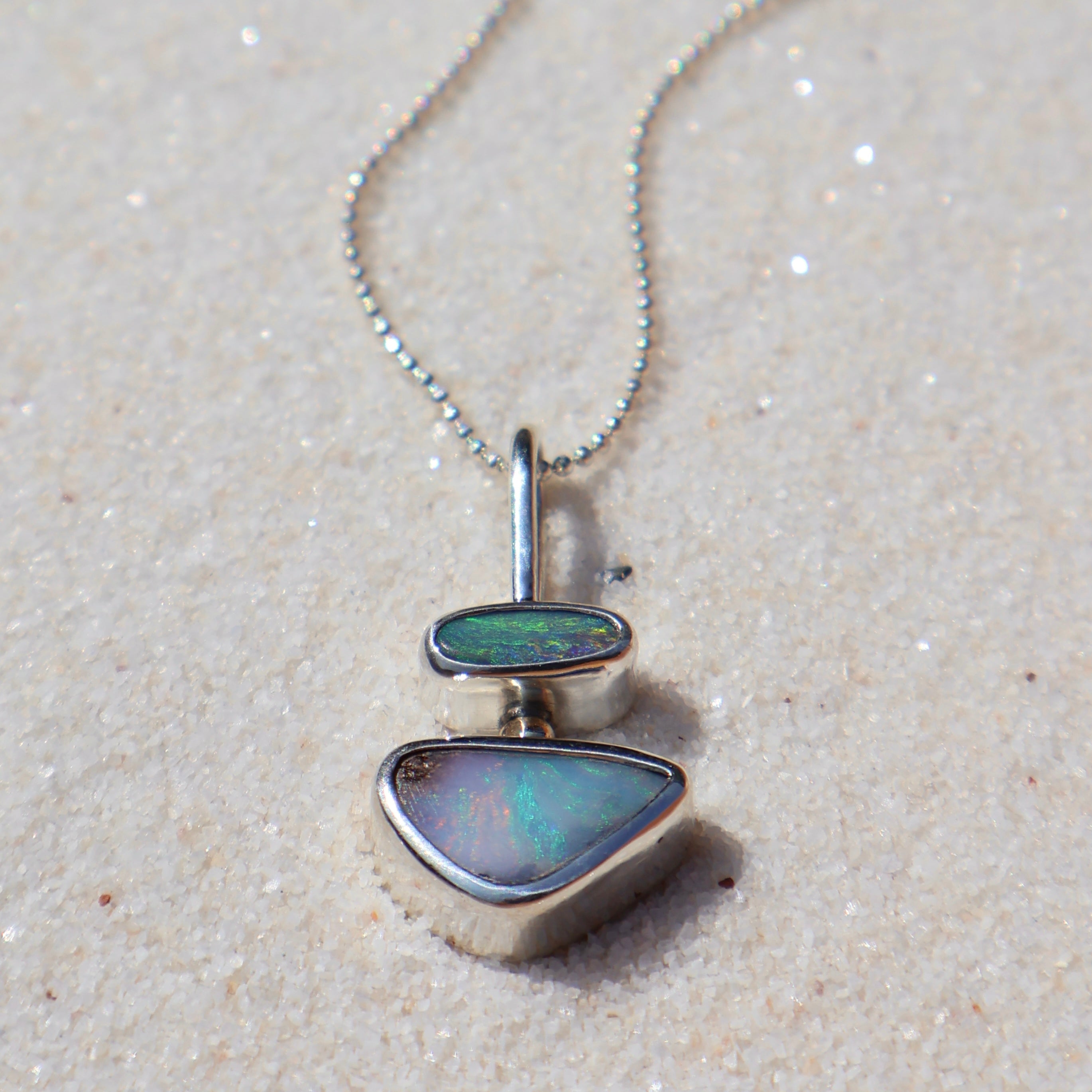 Double Opal pendant