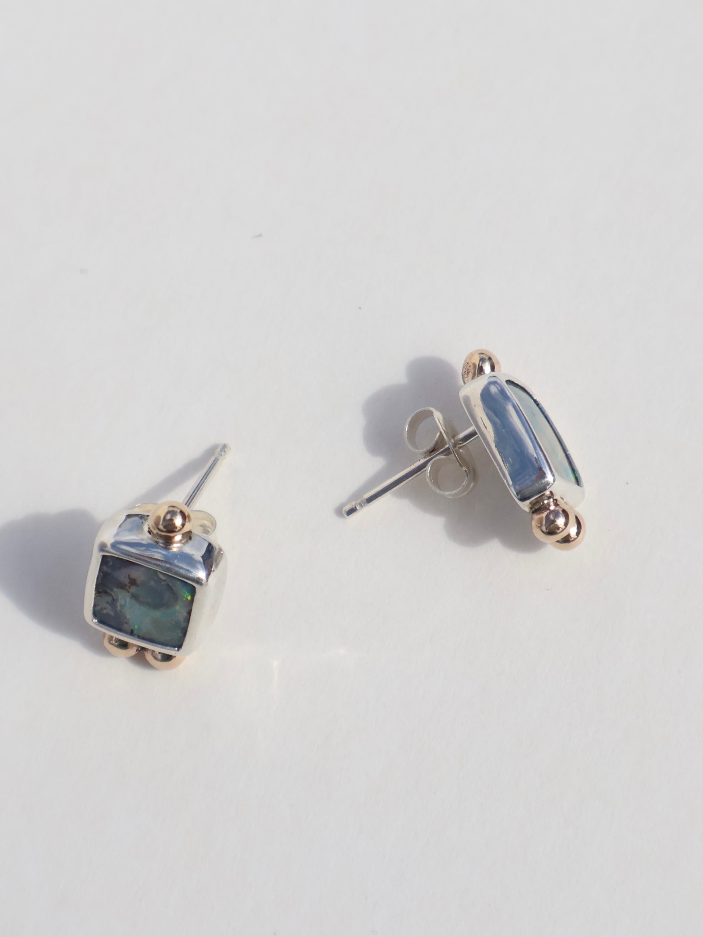 Opal Gold Accent Studs