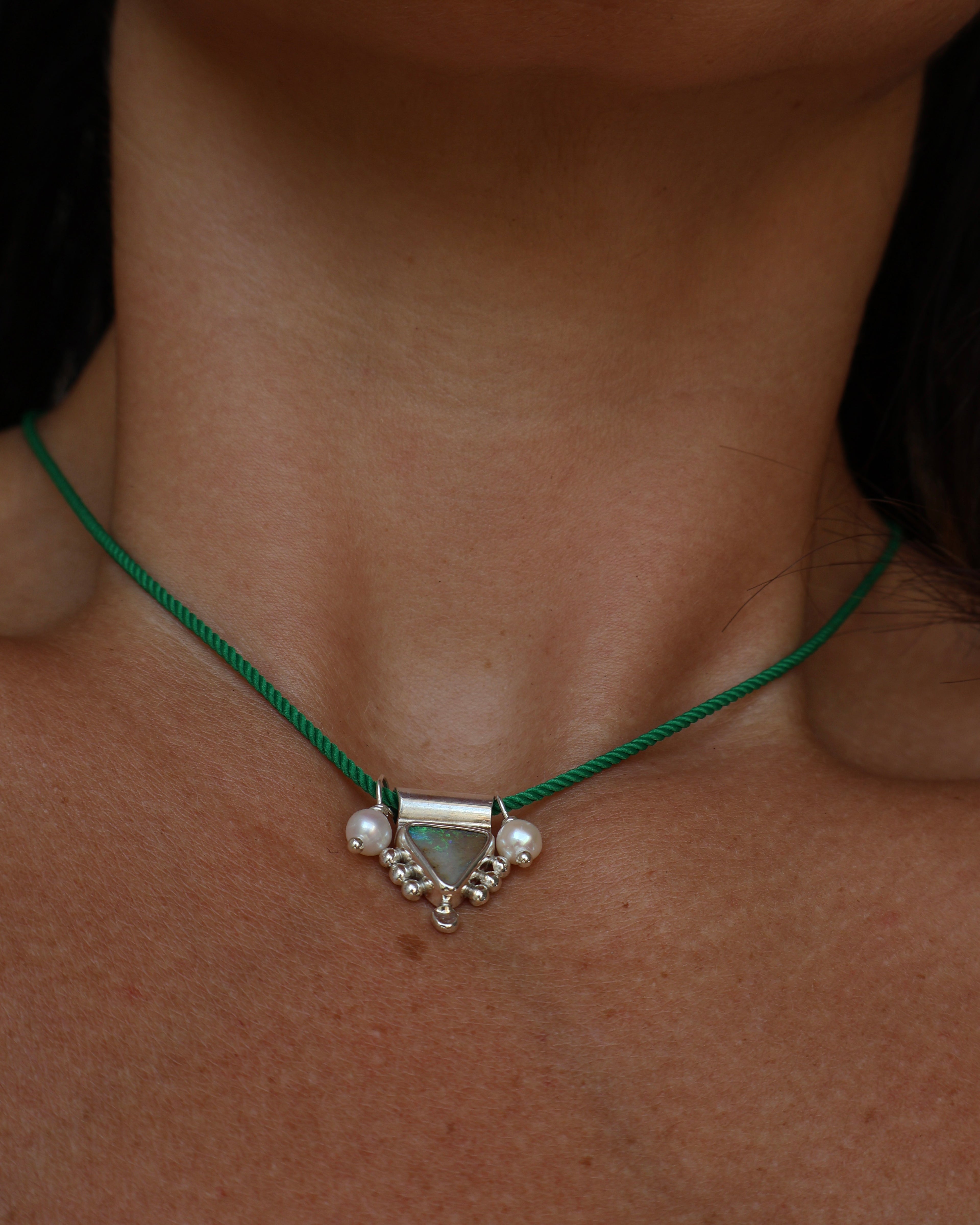 Green Modern Gypsy Necklace