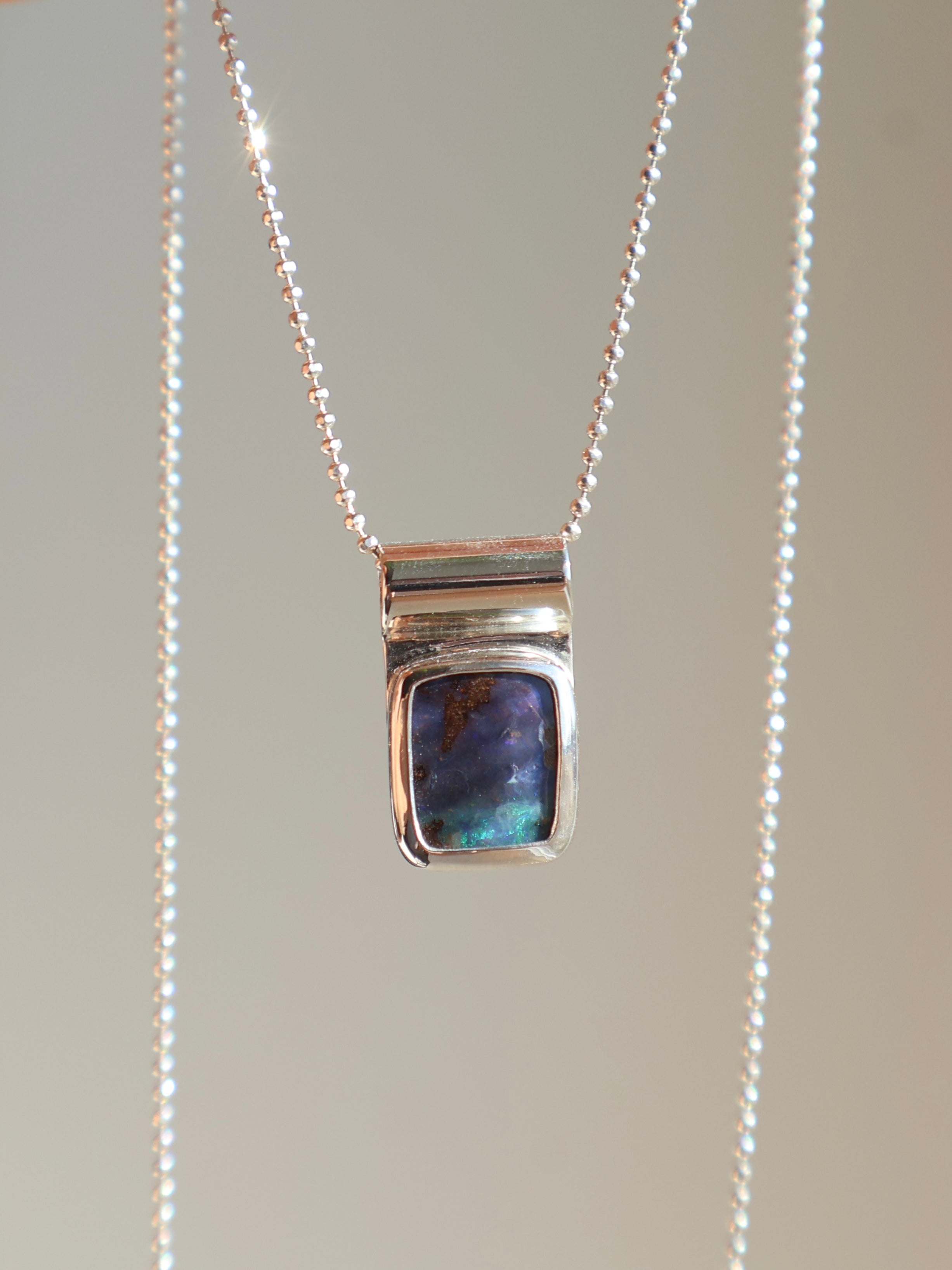 Modern opal pendant