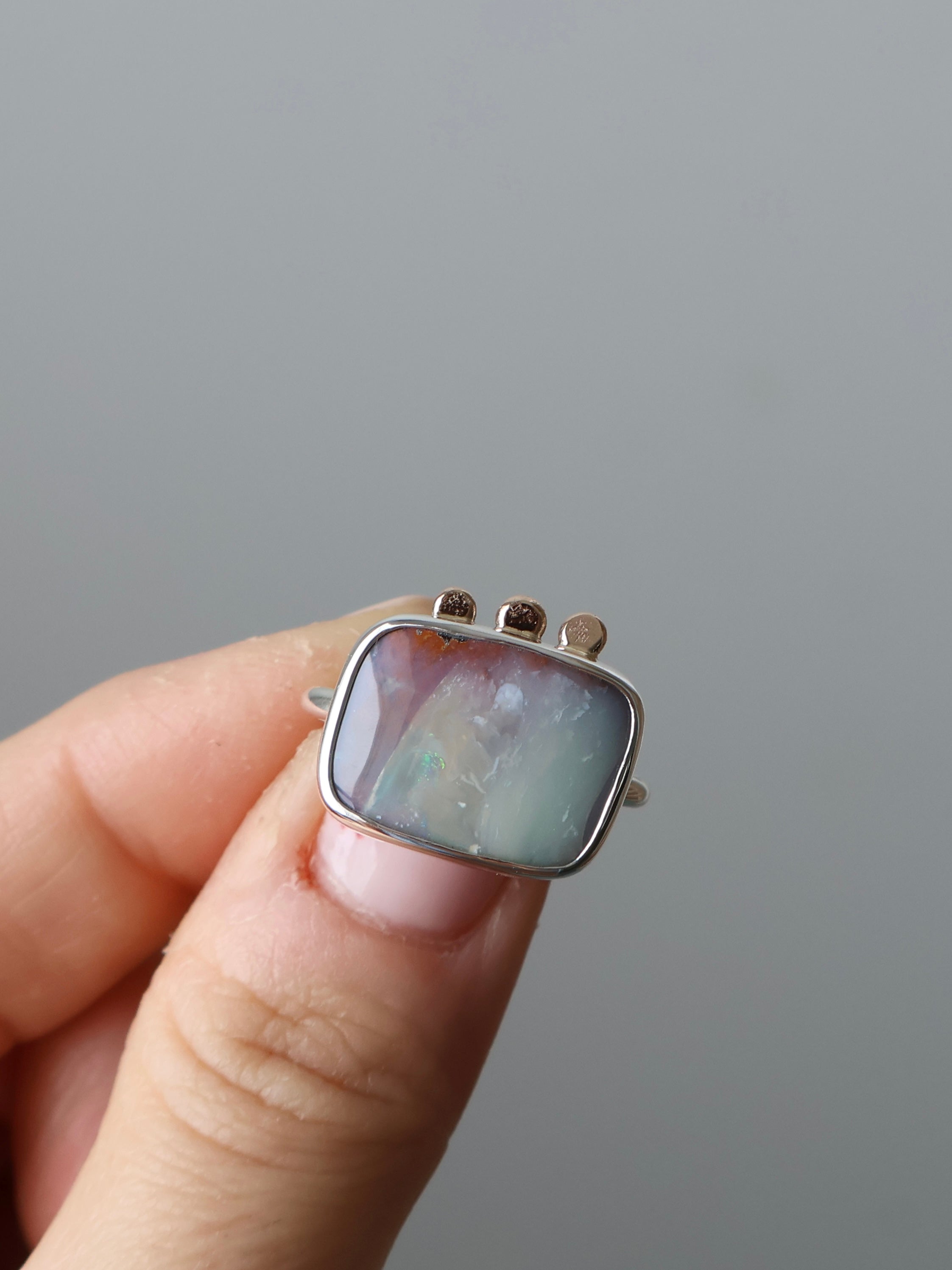 Pink opal ring