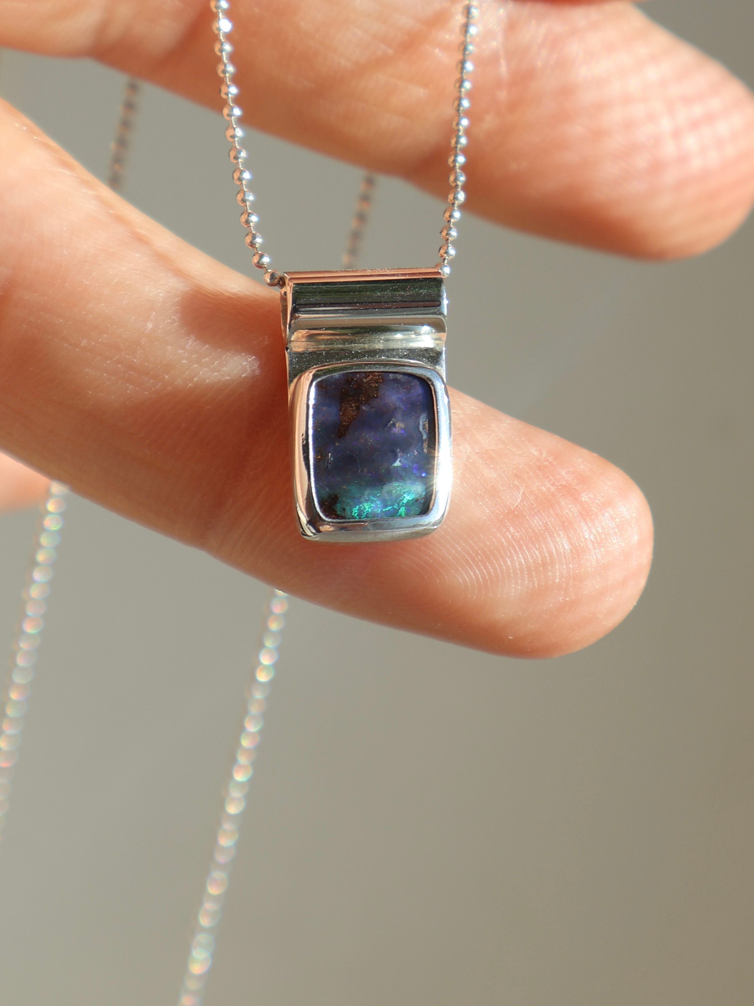 Modern opal pendant