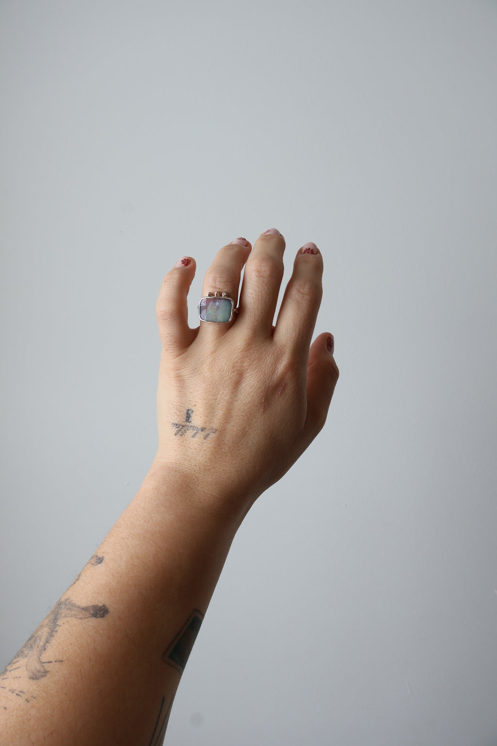 Pink opal ring