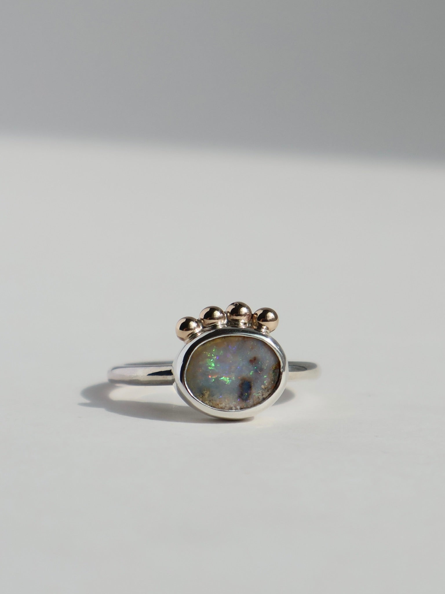 White Hued Opal Ring