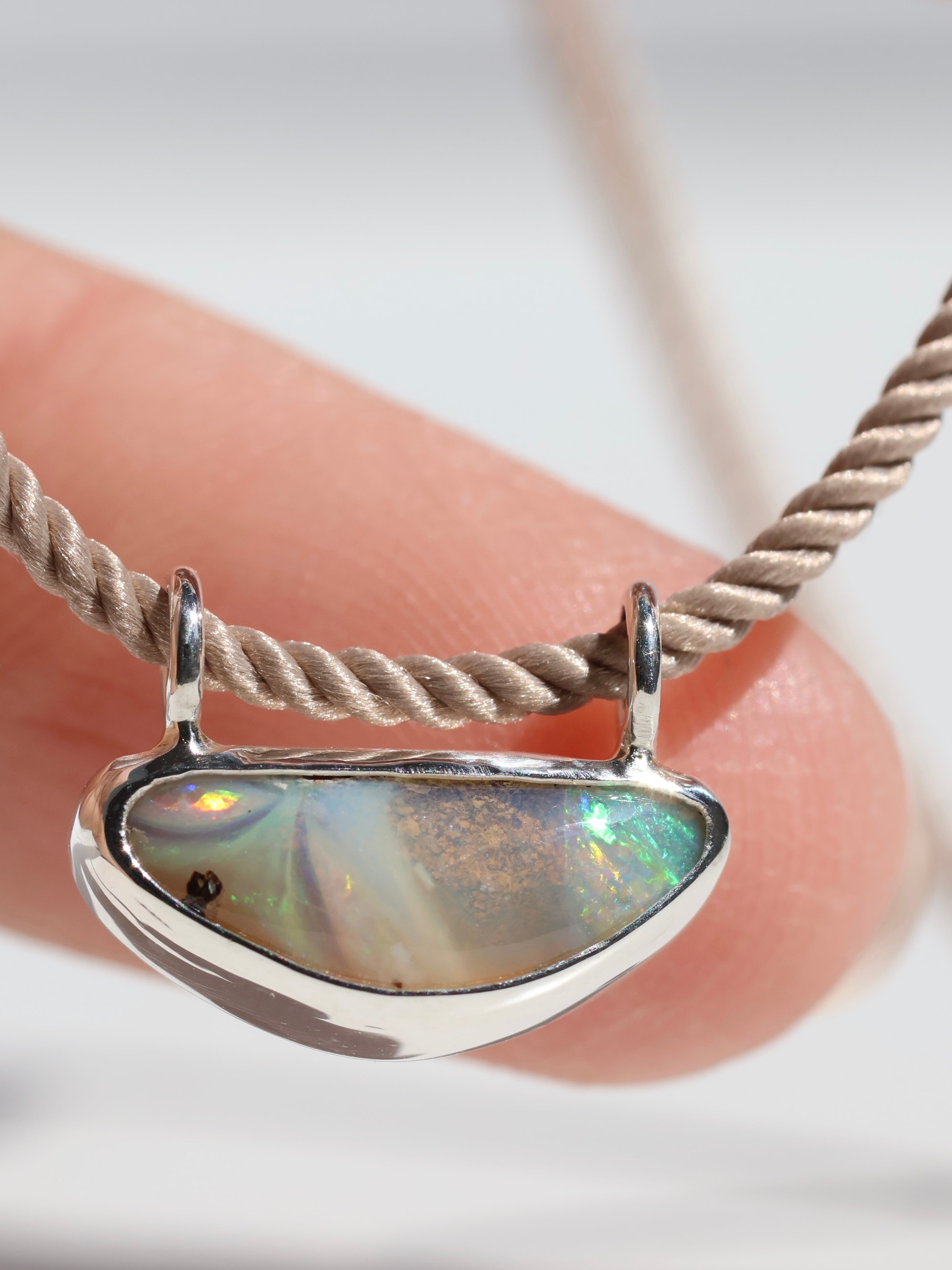 Half Moon Opal Pendant