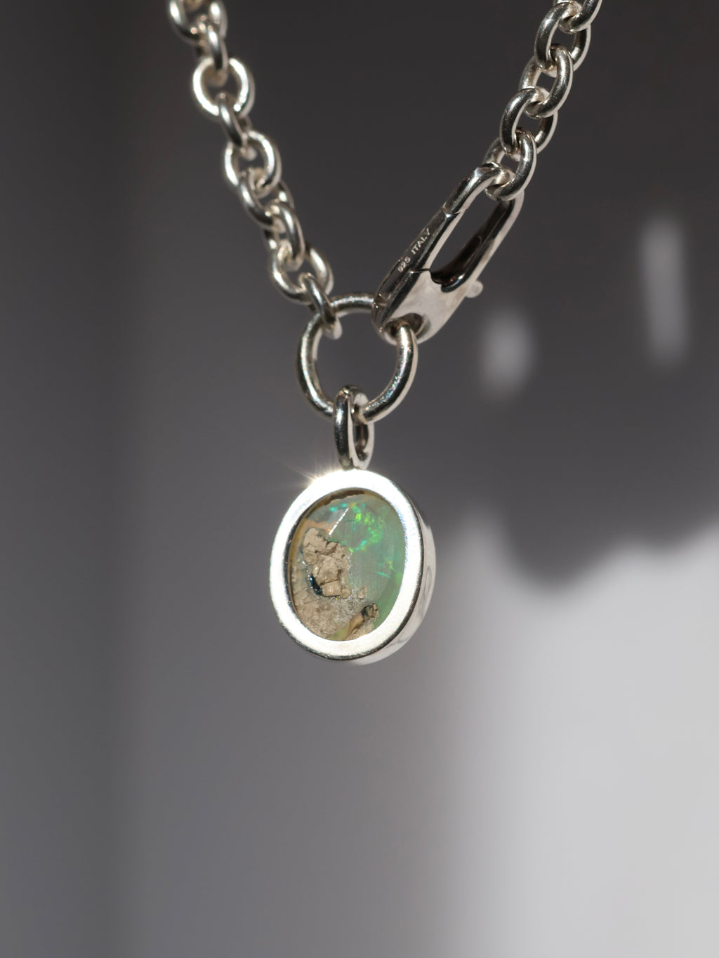 Bold Opal Pendant & Chain