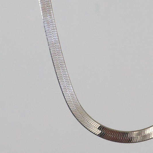 Sterling Silver Herringbone Chain 18"