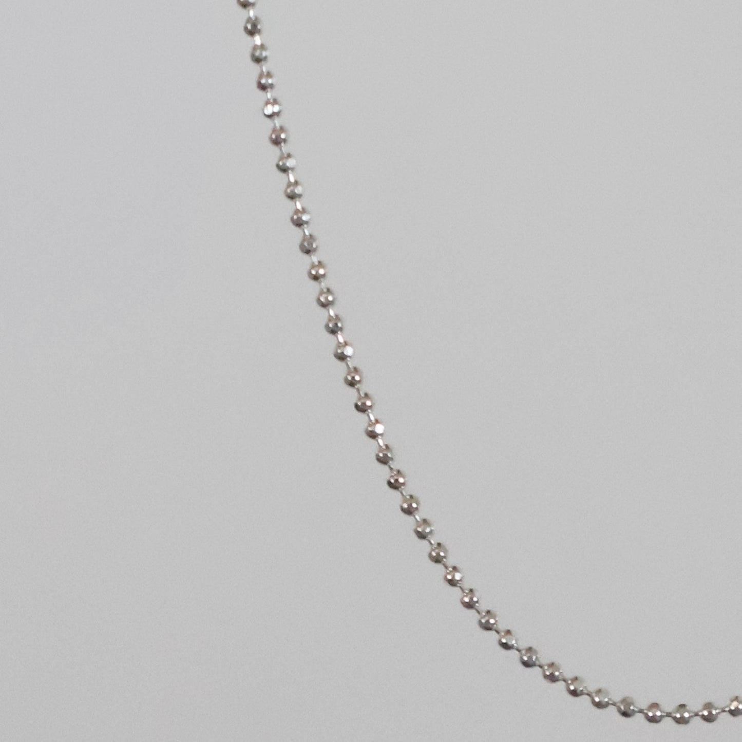 Sterling Silver Diamond Cut Bead Chain 16"