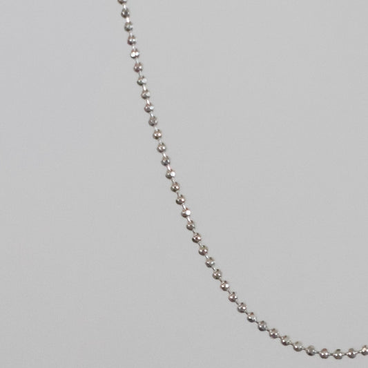 Sterling Silver Diamond Cut Bead Chain 18"