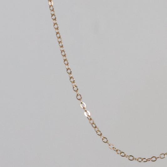14k Yellow Gold Petite Cable Chain 16"