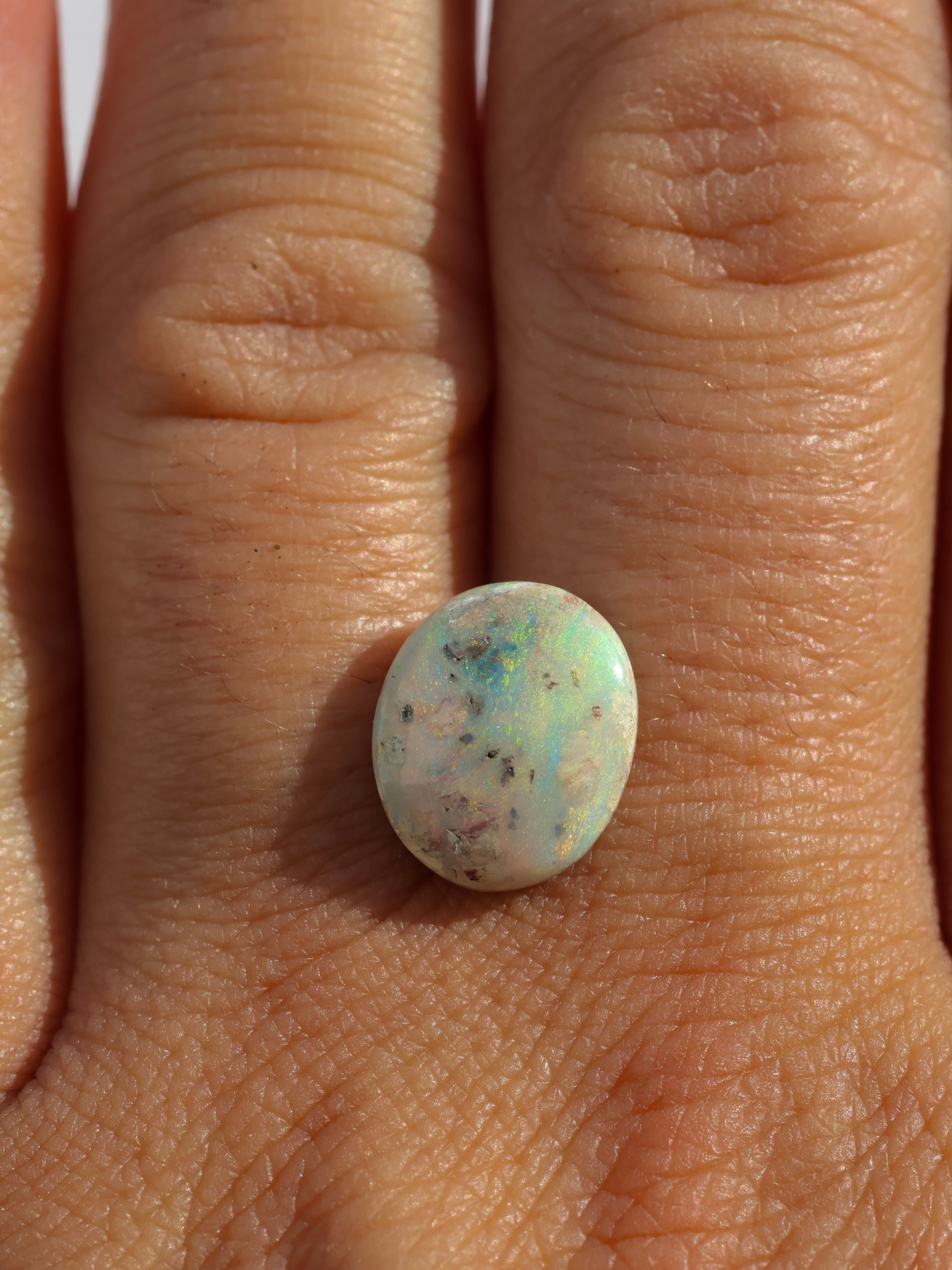 Custom Round Peachy Aussie Opal