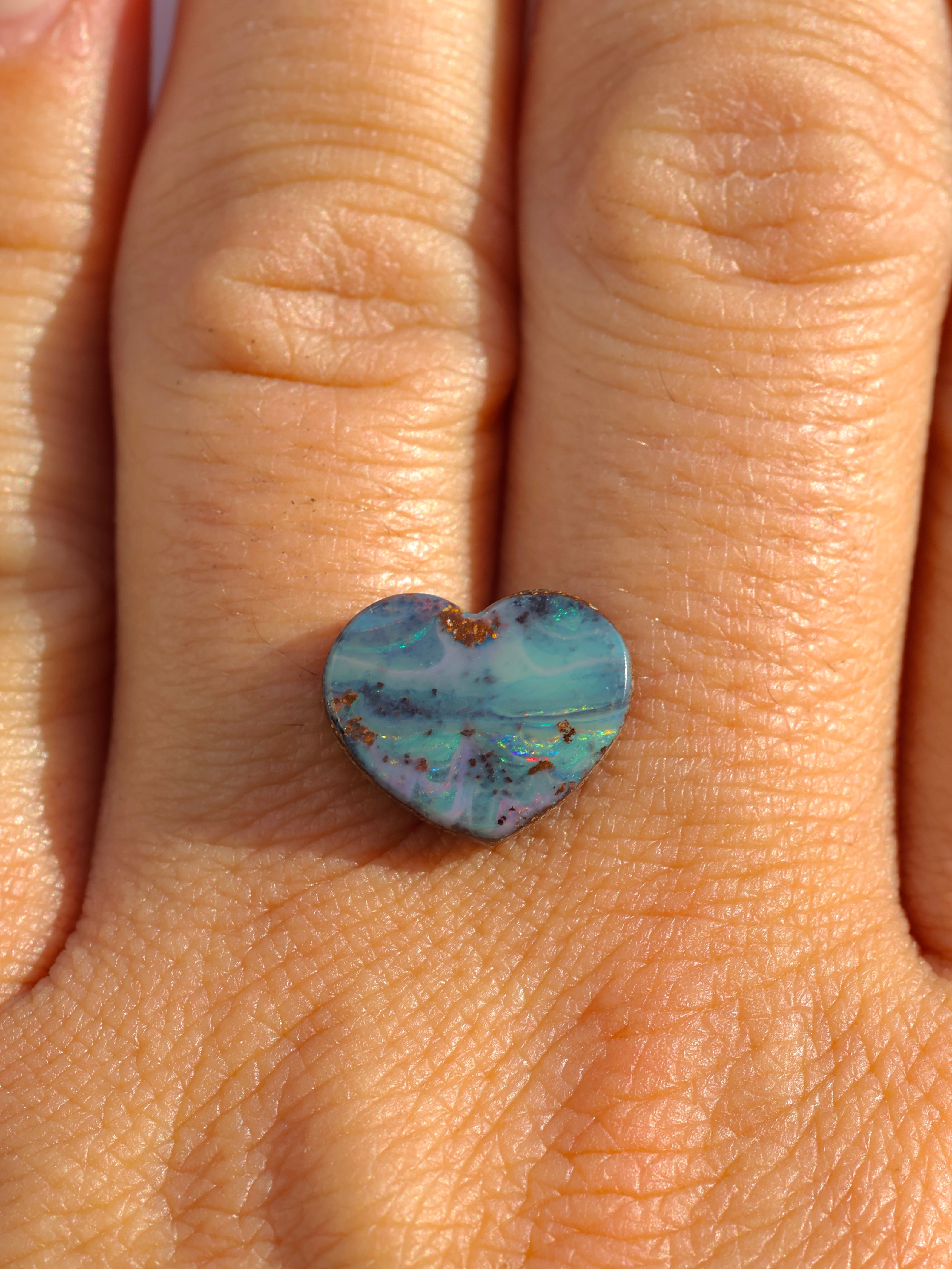 Custom Heart Aussie Opal