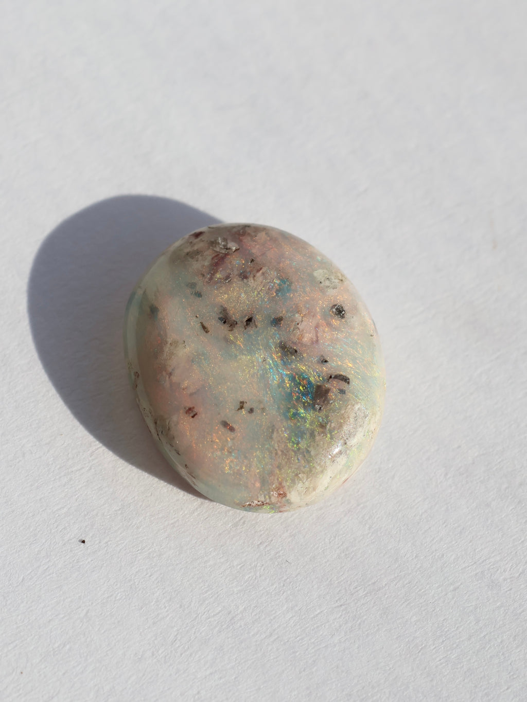 Custom Round Peachy Aussie Opal