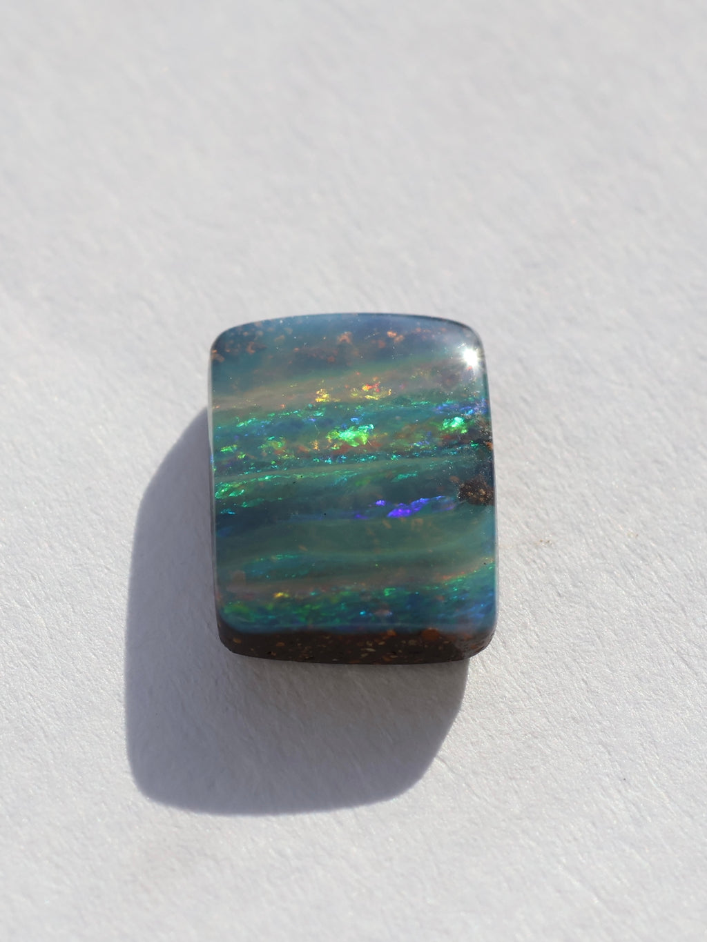 Custom Blue Squared Aussie Opal
