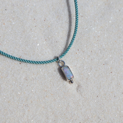 Short Shimmery Opal Charm