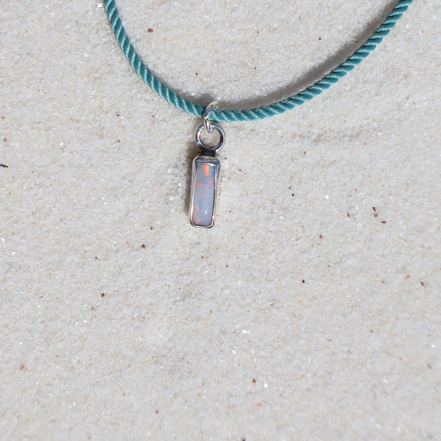Long Shimmery Opal Charm