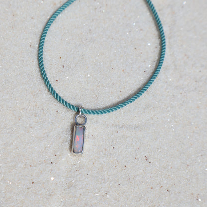 Long Shimmery Opal Charm