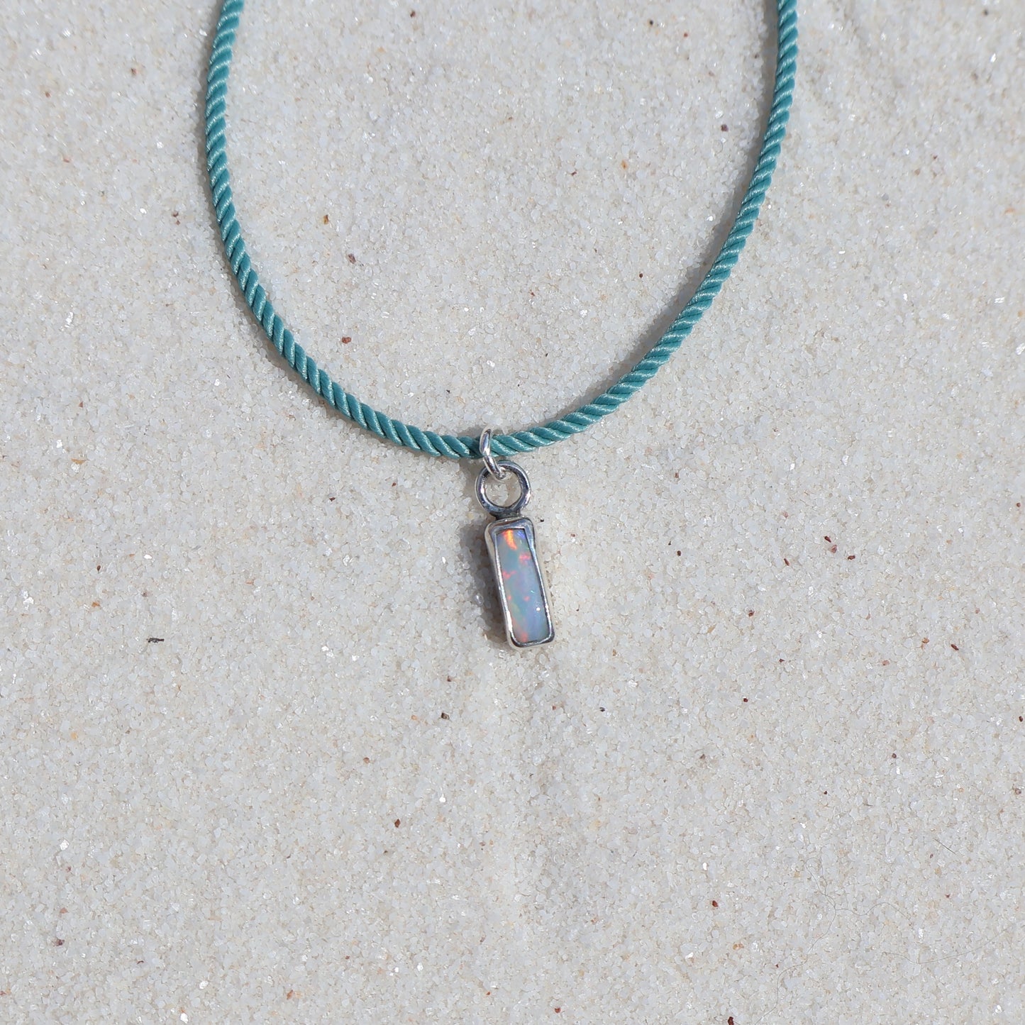 Long Shimmery Opal Charm