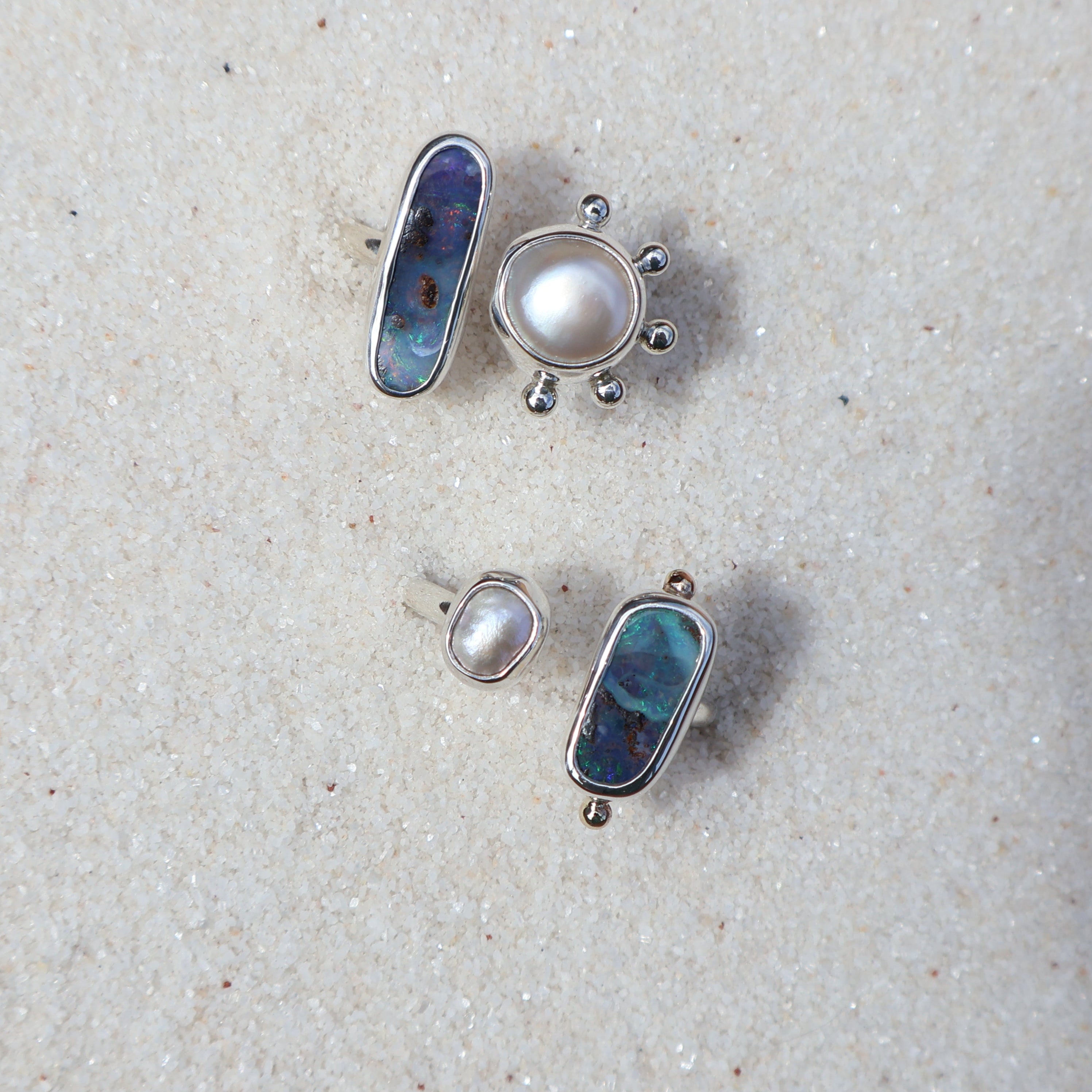 Opal and Pearl Ring