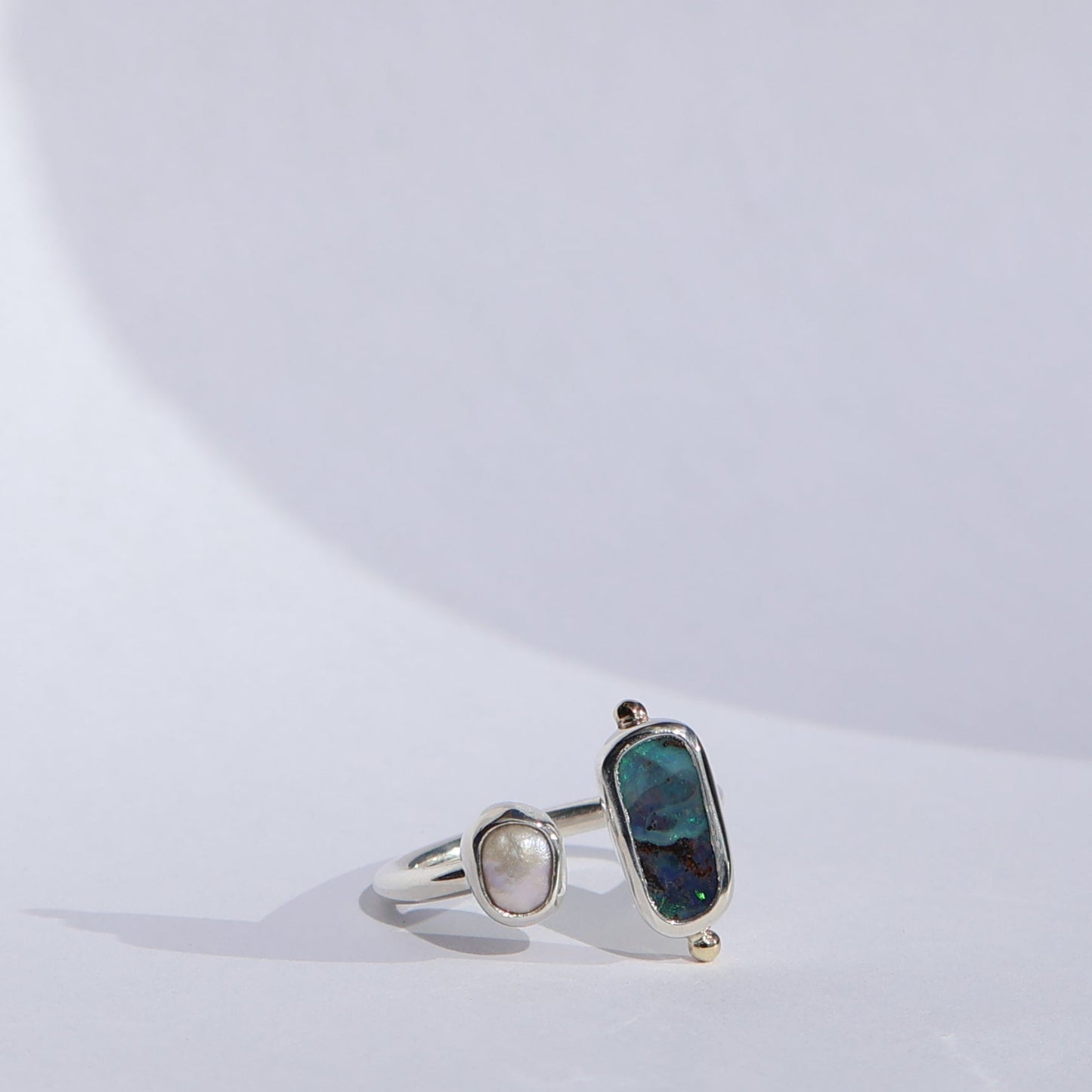 Opal and Pearl Ring