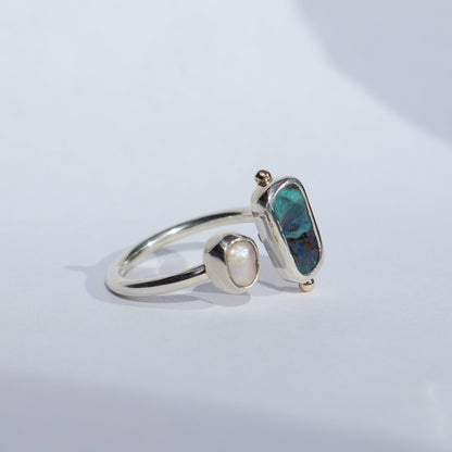 Opal and Pearl Ring