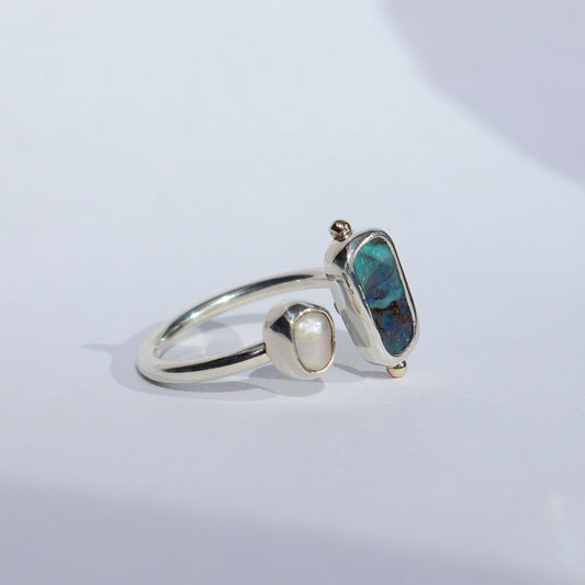 Opal and Pearl Ring