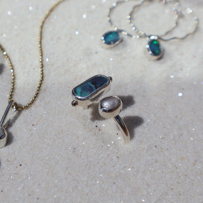 Opal and Pearl Ring