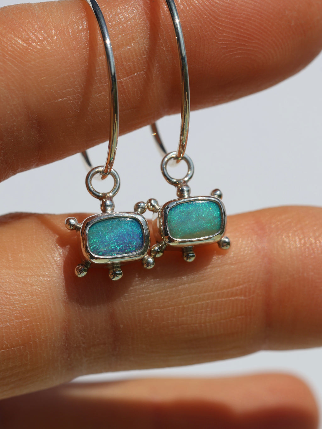 Ocean Blue Dotted Ear Charms