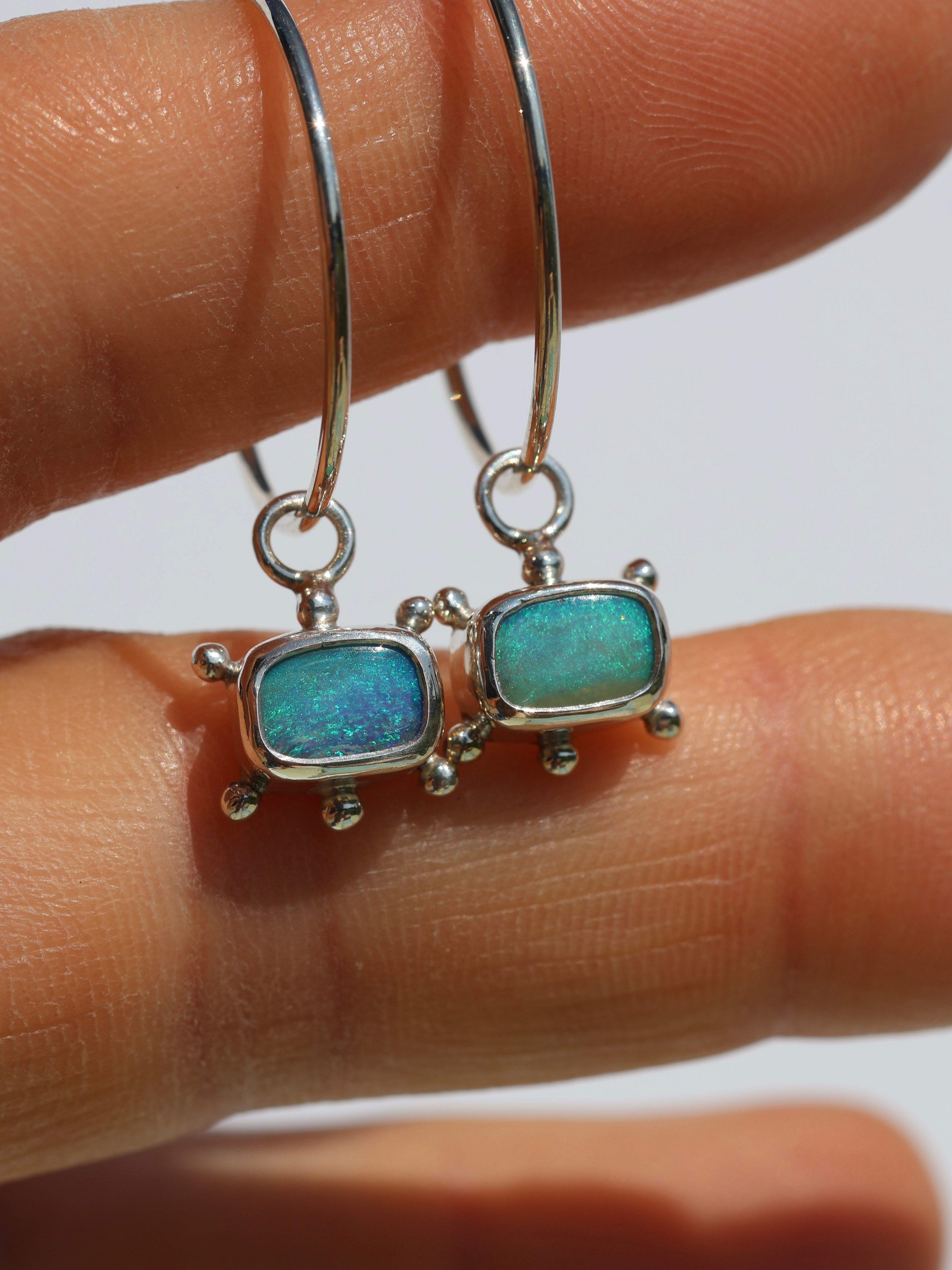 Ocean Blue Dotted Ear Charms