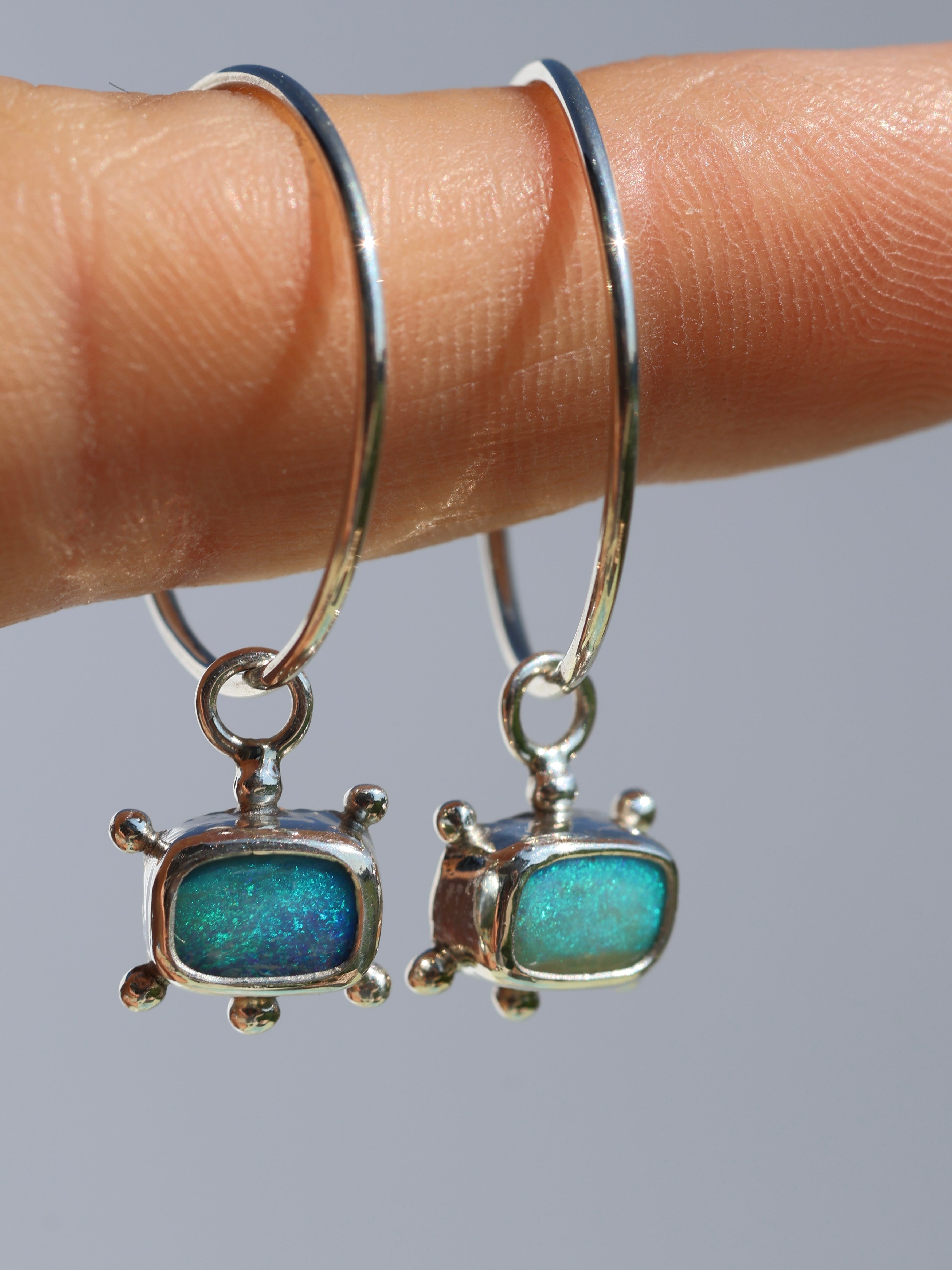 Ocean Blue Dotted Ear Charms