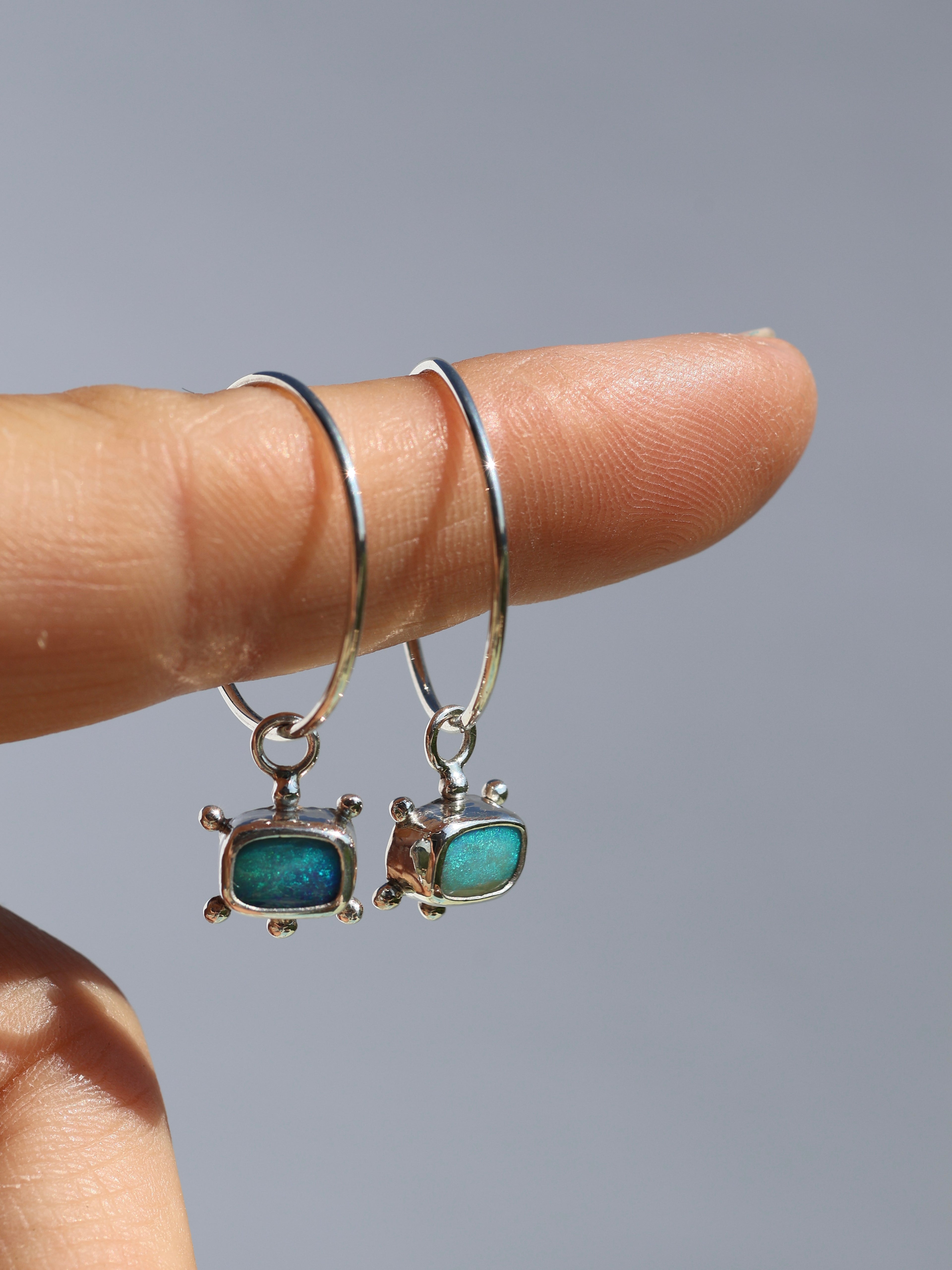Ocean Blue Dotted Ear Charms