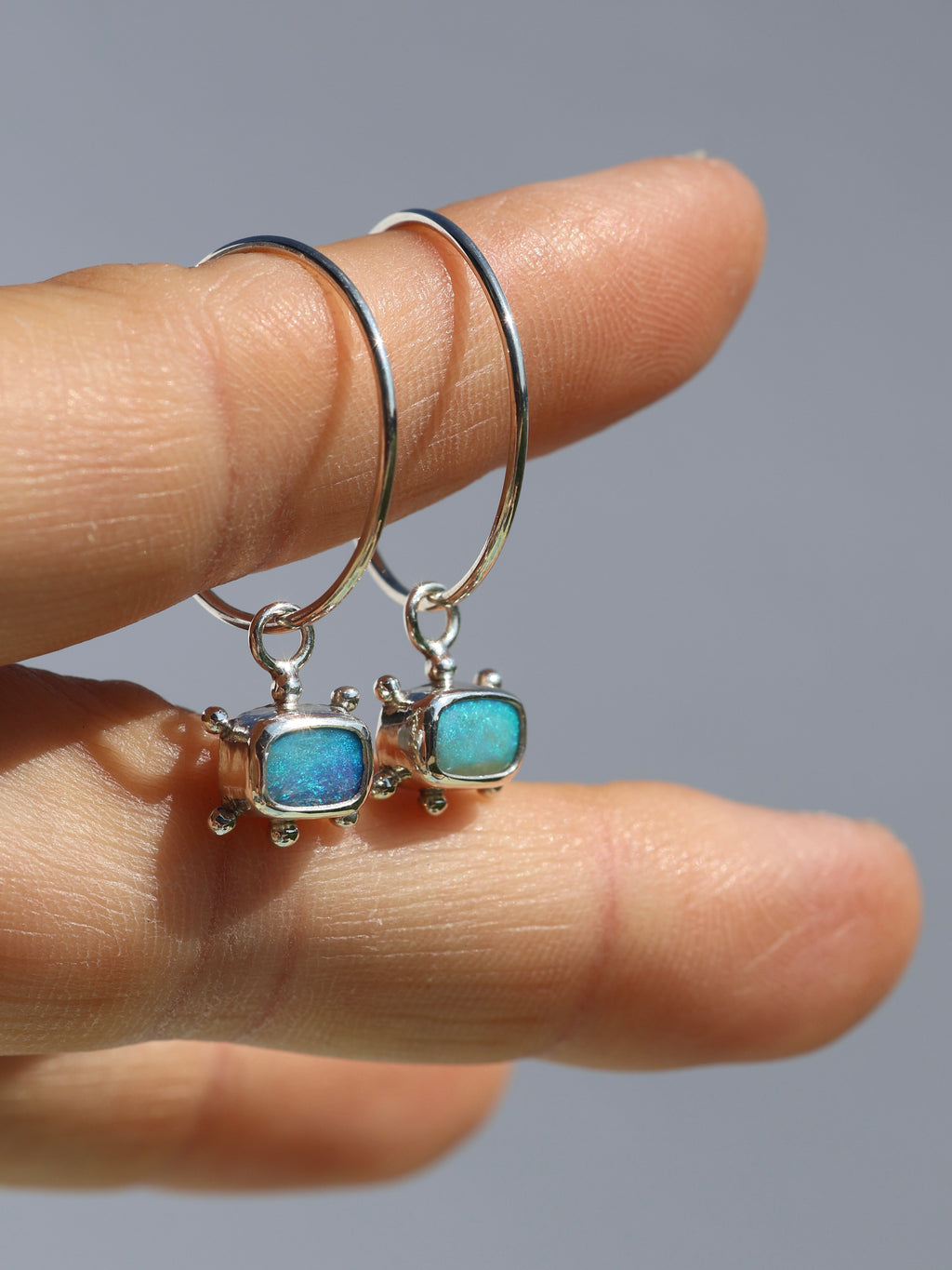 Ocean Blue Dotted Ear Charms