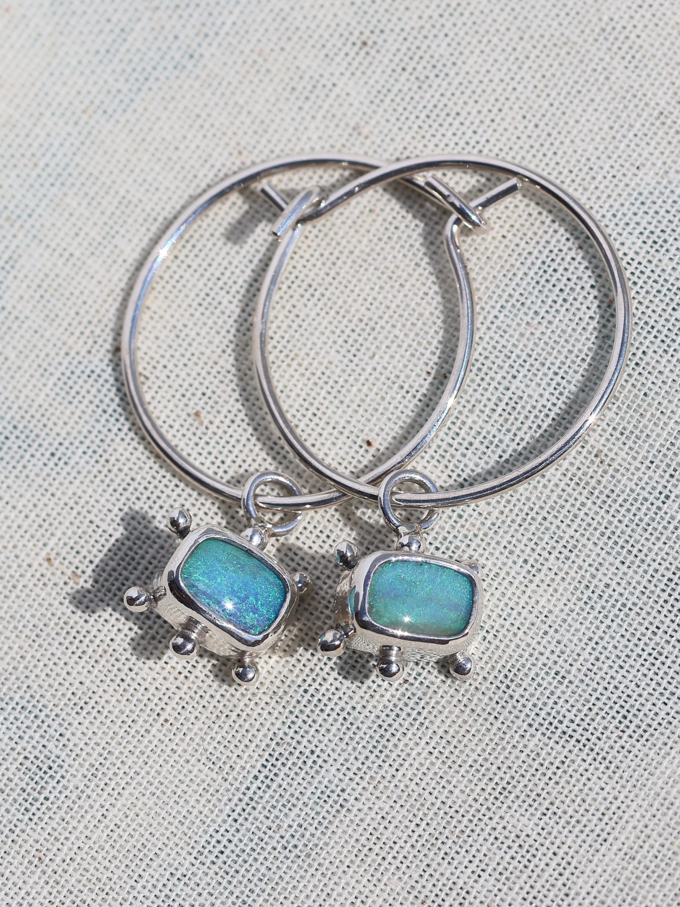 Ocean Blue Dotted Ear Charms