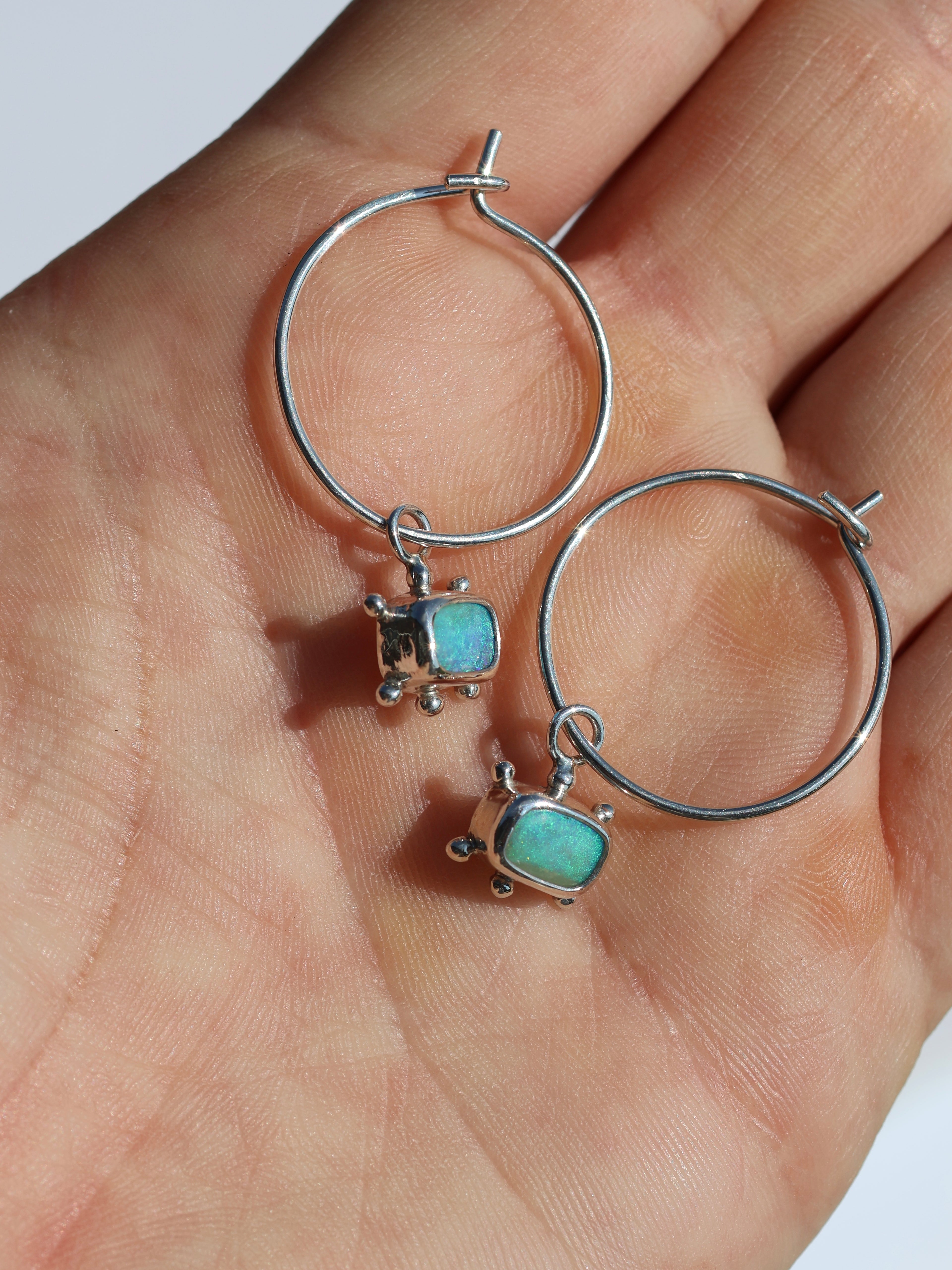 Ocean Blue Dotted Ear Charms