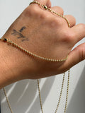 10k Gold 2mm 16" Bead Ball Chain